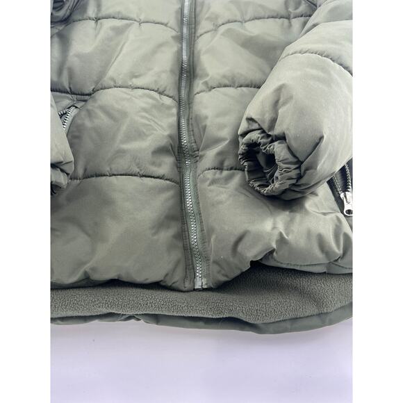 Whales Tail Outerwear Jacket Girls Large Forest Green Winter Puff Coat Zip Warm - Picture 3 of 10